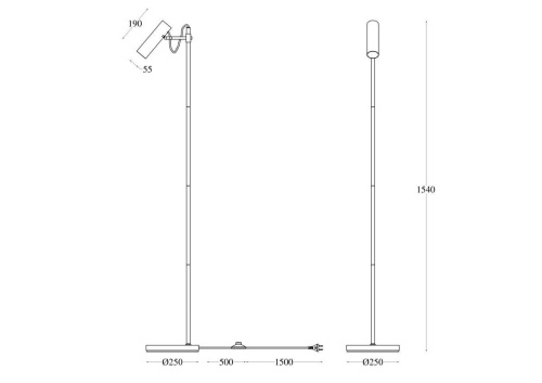 Торшер Maytoni Technical Bansky MOD129FL-01W