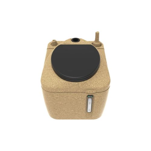 Туалет торфяной для дачи Rostok Eco с разделителем, с термосиденьем, песочный гранит