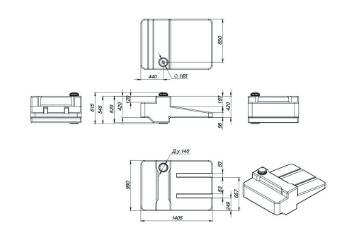 Бак промывной AGRO 300 л желтый