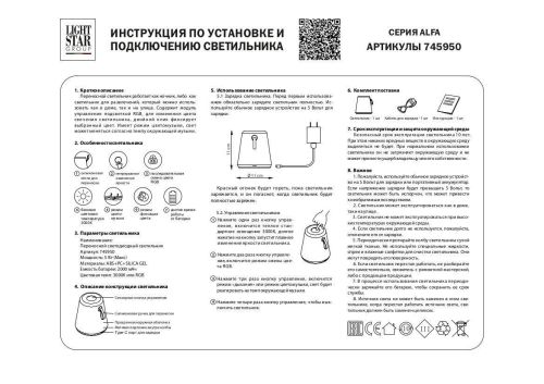 Настольная лампа Lightstar Alfa 745950 Настольная лампа Lightstar Alfa 745950