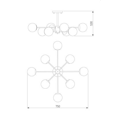 Потолочная люстра Eurosvet Ascot 30166/8 хром