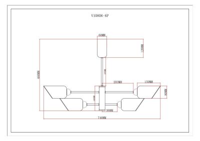 Потолочная люстра Moderli Avery V10806-6P