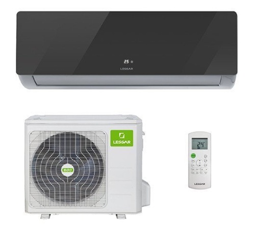 Настенный кондиционер черного цвета Lessar LS-HE09KNA2AC/LU-HE09KNA2AC