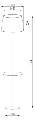 Торшер Arte Lamp Connor A2102PN-1WH