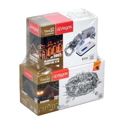 Уличная светодиодная гирлянда Vegas бахрома 220V холодный белый 8 режимов 55124