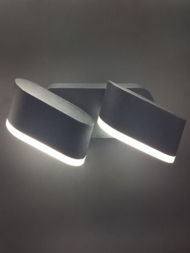 Уличный настенный светодиодный светильник Elvan GW-820A/2-12W-WW-Bk