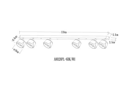 Спот Arte Lamp Amaks A8028PL-6BK