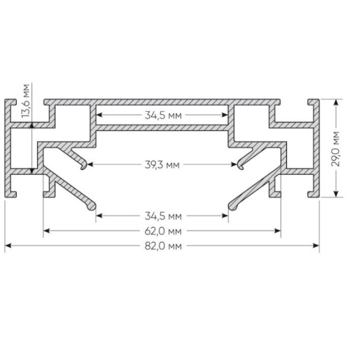 Закладной профиль для натяжного потолка Denkirs Solid Profi TR3030-AL Закладной профиль для натяжного потолка Denkirs Solid Profi TR3030-AL
