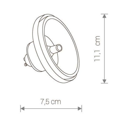 Лампа светодиодная Nowodvorski GU10 12W 4000K прозрачная 9182