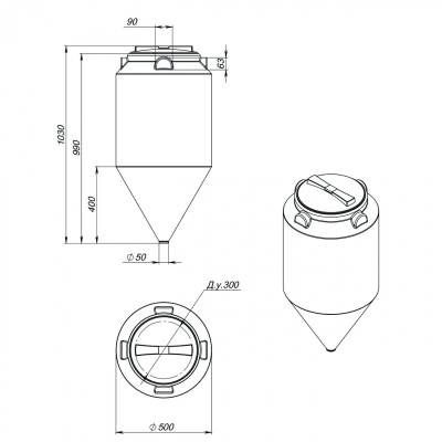 Емкость ФМ 120 л белая