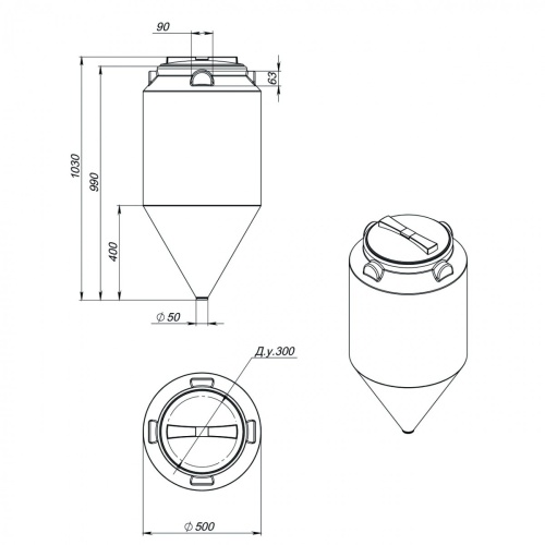 Емкость ФМ 120 л белая