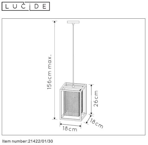 Подвесной светильник Lucide Sansa 21422/01/30