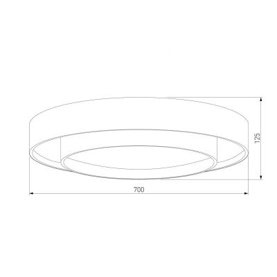 Потолочный светодиодный светильник Eurosvet Force 90331/2 серый