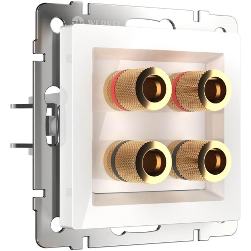 Акустическая розетка Werkel х4 белая WL01-AUDIOx4 4690389059155