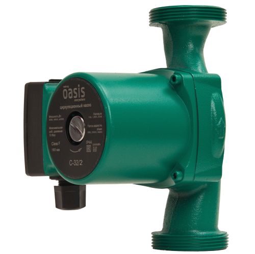 Насос циркуляционный для отопления Oasis C-32/2 с мокрым ротором, 60 Вт, напор 2 м, 30 л/мин, с накидными гайками