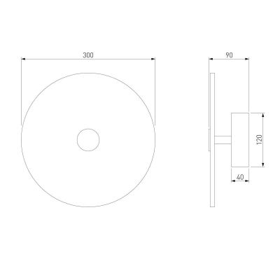 Настенный светодиодный светильник Eurosvet Thasos 40341 Led черный