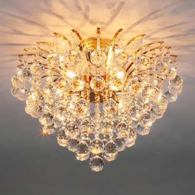 Подвесная люстра Eurosvet 3299/6 золото/прозрачный хрусталь Strotskis