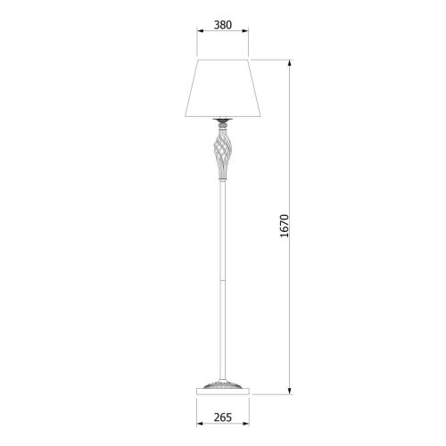 Торшер Eurosvet 01003/1 античная бронза