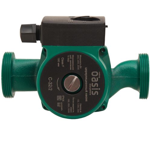 Насос циркуляционный для отопления Oasis C-32/2 с мокрым ротором, 60 Вт, напор 2 м, 30 л/мин, с накидными гайками