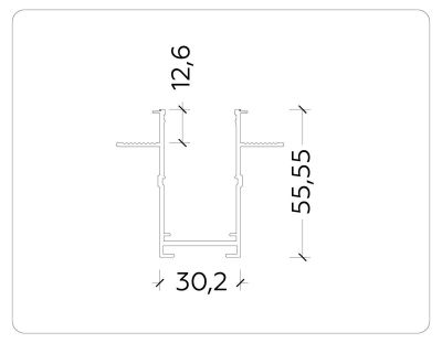 Шинопровод встраиваемый Ambrella Light Track System Magnetic 220V GL1009