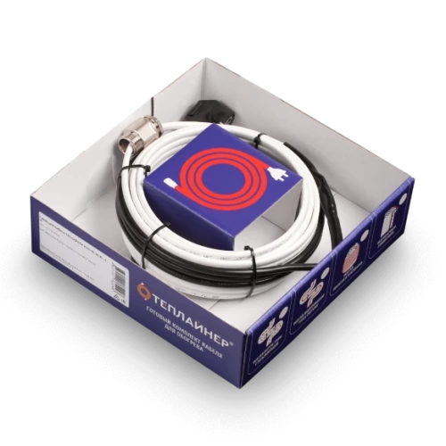 Греющий кабель Теплайнер КСП-10, 200 Вт, 20 м, в трубу