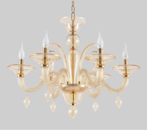 Подвесная люстра Crystal Lux Caetano SP-PL6 Amber