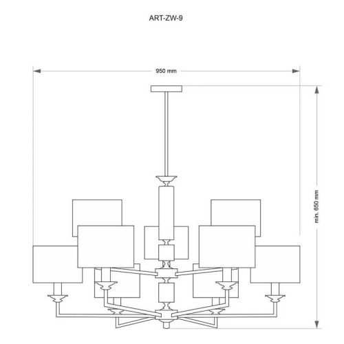 Подвесная люстра Kutek Mood Artu ART-ZW-9 (Z)