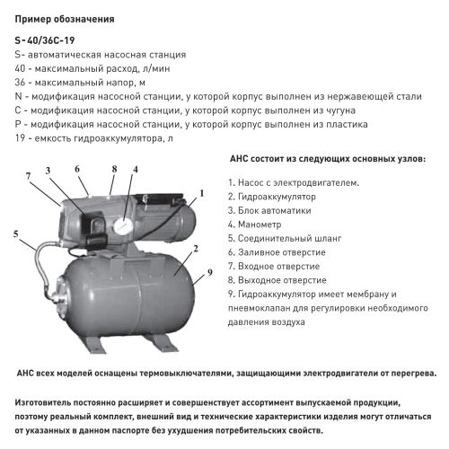 Насосная станция для воды Oasis S-60/37С-24 автоматическая, 24 литра, самовсасывающий насос, 750 Вт, 60 л/мин, напор 37 м, максимальная глубина всасывания 8 м
