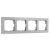Рамка Werkel Hammer на 4 поста серебряный W0042406 4690389163487 Рамка Werkel Hammer на 4 поста серебряный W0042406 4690389163487
