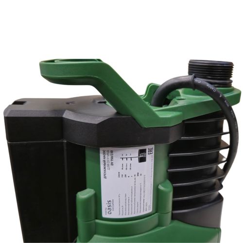 Дренажный насос для воды погружной Oasis DV 750/230, с поплавком, 750 Вт, 230 л/мин, напор 8 м, кабель 10м