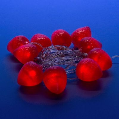 Светодиодная гирлянда Uniel Клубника красный ULD-S0400-010/STB/2AA Red IP20 Strawberry UL-00003394