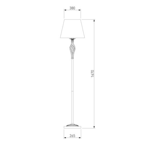Торшер Eurosvet 01003/1 белый с золотом
