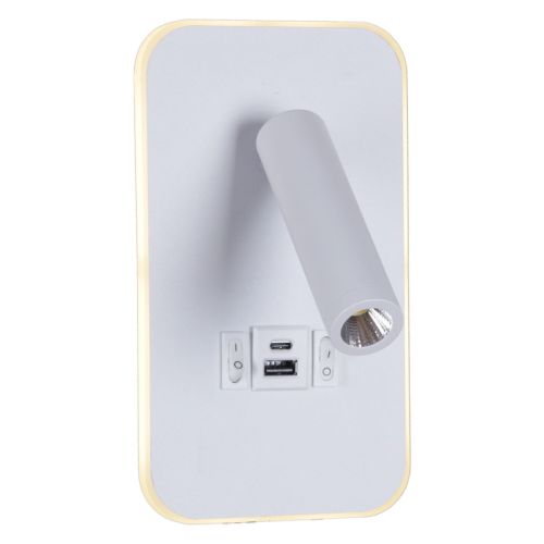 Настенный светодиодный светильник Reluce 86204-9.2-001KT LED12W+USB WT