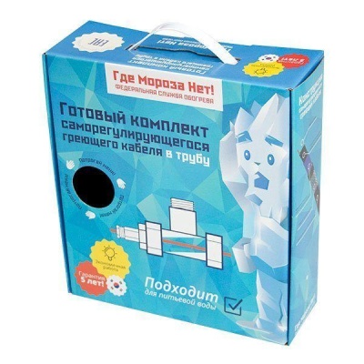 Греющий кабель Где Мороза Нет! KVF15-4 м саморегулирующийся в трубу