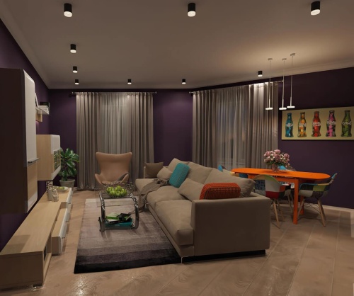 Потолочный светодиодный светильник Denkirs DK4010-BK