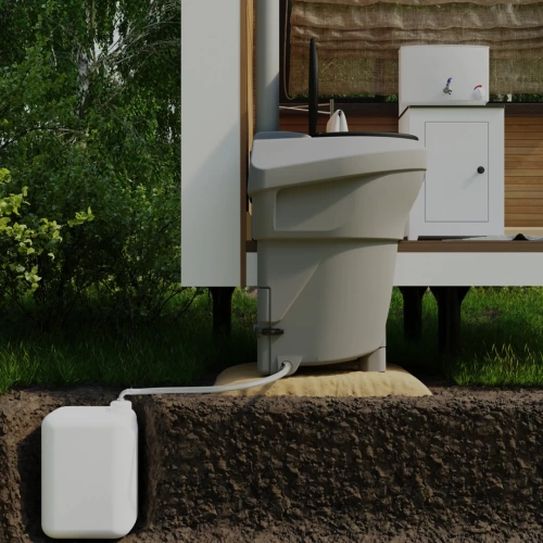 Компостный туалет Rostok серый 230 л., для дачи, торфяной, компостирующий