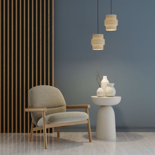 Подвесной светильник с тканевым рассеивателем TK Lighting 5401 Calisto