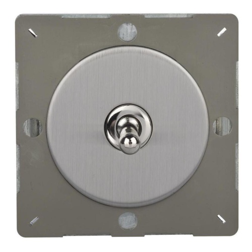 Тумблерный переключатель Varilight одноклавишный 2-позиционный Brushed Steel XEST1S