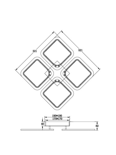 Потолочная светодиодная люстра Freya Radane FR10020CL-L70W