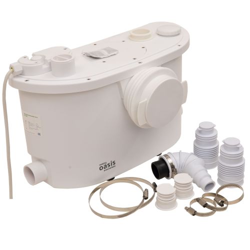 Канализационный насос с измельчителем Oasis ST-600 для унитаза, для кухни, для душа, для биде, для раковины
