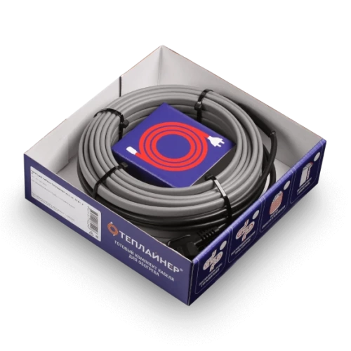 Греющий кабель Теплайнер Profi КСН-16, 448 Вт, 28 м, на трубу с экраном