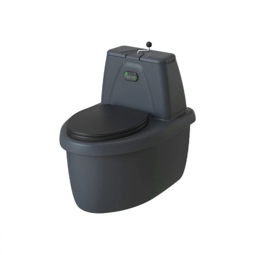 Торфяной туалет для дачи Rostok Комфорт серый графит, биотуалет для дома и дачи