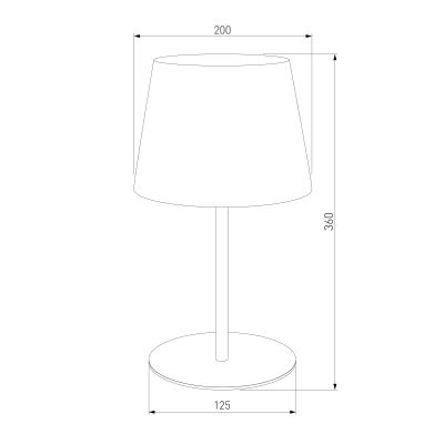 Настольная лампа с абажуром TK Lighting 2936 Maja Black