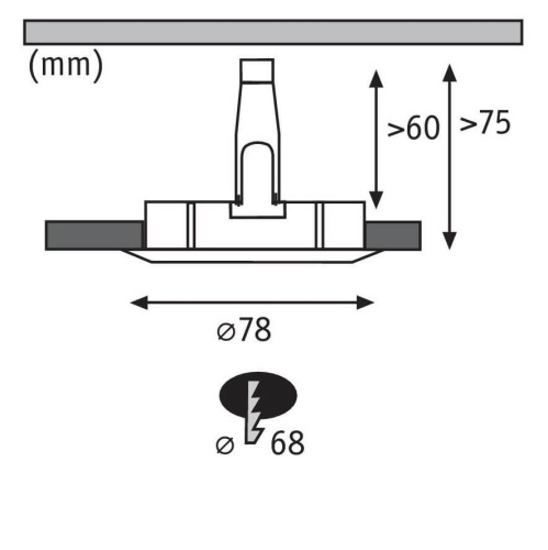 Встраиваемый светильник Paulmann EBL Nova 92978