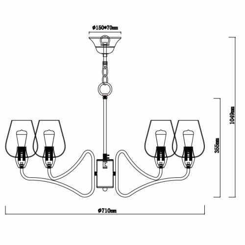 Подвесная люстра Rivoli Fresco 5045-208 Б0044369