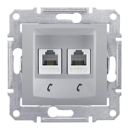 Розетка телефонная 2хRJ11 Schneider Electric Sedna SDN4201160
