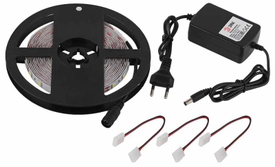 Светодиодная лента ЭРА 14,4W/m 60LED/m 5050SMD холодный белый 5M 5050kit-14,4-60-12-IP20-6500-5m Б0043065