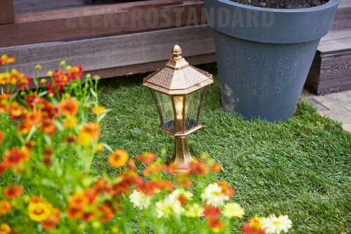 Уличный светильник Elektrostandard Virgo S черное золото a031927