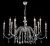 Подвесная люстра Crystal Lux MERCEDES SP6+6 CHROME/SMOKE