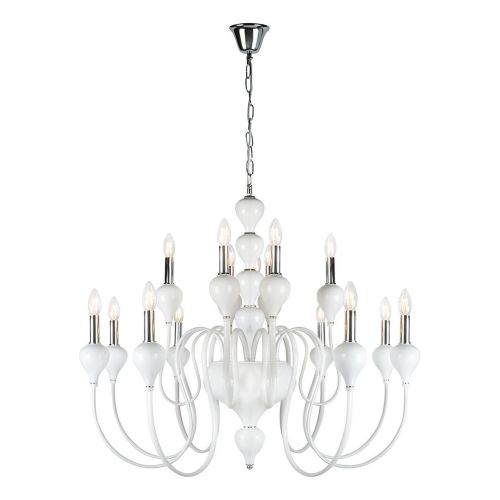 Подвесная люстра iLamp Lady 88003-10+5 WH Подвесная люстра iLamp Lady 88003-10+5 WH